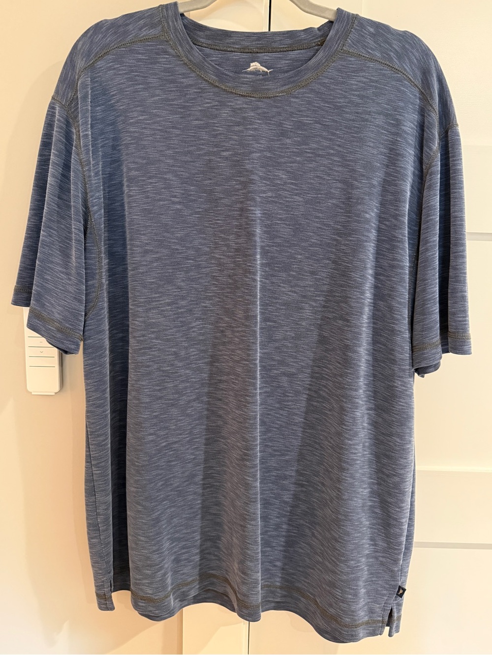 Tommy Bahama Tencel Lyocell Heather Blue Crewneck T Shirt Men XXL